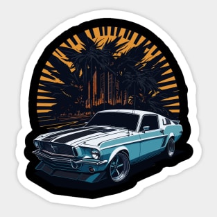 Ford Boss 302 Mustang Vintage Car Sticker